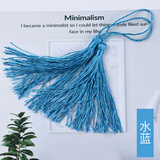 派喜流苏穗子水晶滴胶琴谱夹搭配流苏挂绳饰品配件吊坠挂绳 水蓝色