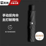 天玮伞业（Tianwei umbrella）雨伞手动加大版男士商务折叠防风三折晴雨伞双人伞非定制