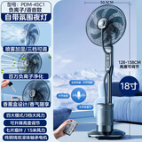 林边喷雾风扇家用落地扇大风力智能负离子净化加湿降温工业水冷雾化扇卧室客厅夜灯氛围落地加湿电风扇 黑色18寸智能语音【负离子净化/5L水箱/夜灯】