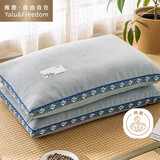 雅鹿·自由自在荞麦枕头100%全荞麦皮荞麦壳枕芯护颈椎枕头40x70浅灰加大一对装