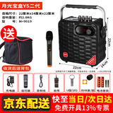 万利达（Malata）y5y6y8月光宝盒广场舞音响户外k歌大功率便携式手提蓝牙音箱家用声卡唱歌跳舞乐器演出震撼重低音 M+9019（Y5二代）单话筒/送U盘+音响包