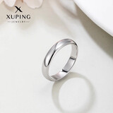 XUPING旭平首饰小众经典大气简约情侣戒指素圈ins风礼物 闭口9码-宽版约3mm