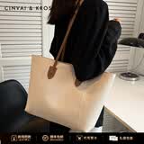 CinvaiKrose轻奢包包女包牛皮托特包女士包包新款2025大容量单肩包通勤包女款 云顶奶咖