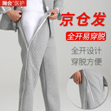瀚会护理服易穿脱护理裤男女秋冬拉链款骨折裤病人衣服瘫痪卧床康复服 【男款裤子】深灰空气层 XL （男170斤内）