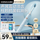 康佳智能电动牙刷成人学生儿童情侣声波牙刷自动充电牙刷洁牙仪器生日礼物教师中秋节礼物实用送男女友 Pro2-护龈洁牙-15种模式-马卡龙蓝