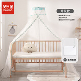 贝乐堡婴儿床蚊帐带支架对开门式儿童床宫廷落地蚊帐新生儿bb遮光蚊帐罩 星空蓝【落地式/周长7m】