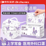 初医生（CHUYISHENG）医用外科口罩适用儿童亲肤透气防过敏防护宝宝口罩 4-12岁 小紫兔