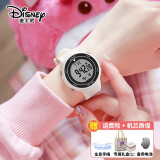 迪士尼（Disney）电子手表女学生初中高中生2025新款防水夜光运动儿童生日成人礼物 象牙白+白屏显示