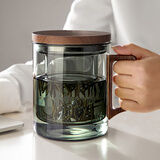 忆壶茶茶杯玻璃泡绿茶杯茶水分离加厚耐热带过滤男士办公茶道杯具