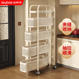 佳帮手厨房夹缝置物架冰箱侧面抽拉柜卫生间小推车极窄缝拉篮22+3