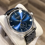 【二手99新】浪琴四针月相名匠系列男表女表情侣表手表男士自动机械商务全套瑞士手表 40mm蓝盘钻刻皮带L2.909.4.97.0 全套包装