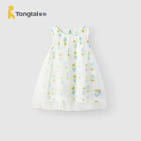 童泰（TONGTAI）女宝宝裙子夏季婴儿连衣裙儿童衣服女童外出可爱蓬蓬裙绿色100cm