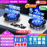 好太太亿美燃气灶双灶5.2KW一级能效嵌入式家用熄火保护天然气液化气煤气灶台式猛火炉具定时灶方架纯铜火盖 高配款 不锈钢+5.2kw鸳鸯猛火灶+双边定时 适用气源：管道天然气