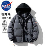 NASA MARVEL棉服男棉衣冬季连帽外套加厚保暖面包服运动百搭情侣装棉袄子