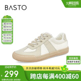 百思图经典德训鞋休闲运动板鞋女鞋VC203CM2 米/卡其色 36