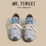 图瓦西蓝色德训鞋女2026春夏季新款双鞋带设计感复古透气阿甘运动老爹鞋 蓝色 单层 35 (225mm)