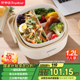 荣事达（Royalstar）电热饭盒加热饭盒免注水上班族热饭神器办公室轻音恒温小巧保温饭盒1.2L一层分格便当盒RFH208