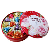 好时（Hershey’s） 好时之吻kisses牛奶巧克力6粒10粒16粒圆形铁盒结婚喜糖礼盒装 16粒（红色铁盒）