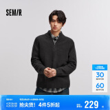 森马毛衫男半开襟半高领针织衫冬季经典纯色毛衣百搭109724107107