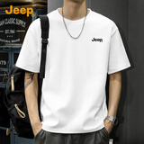 JEEP吉普260G重磅纯棉刺绣男士高端短袖T恤男2026夏季宽松潮牌体恤男