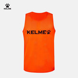 卡尔美（KELME）足球训练背心大网眼透气对抗组队坎肩分队服可定制 荧光橙黑M