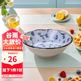 美浓烧（Mino Yaki） 日本进口美浓烧 陶瓷碗饭碗日式餐具 进口家用瓷盘碟大号汤碗 5.5英寸平碗【13.8CM*4.0CM】