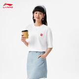 李宁短袖文化衫男女同款圆领休闲舒适百搭运动T恤AHSVB91