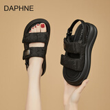 DAPHNE达芙妮厚底凉鞋女2025夏季新款外穿懒人一字拖百搭沙滩鞋子软底