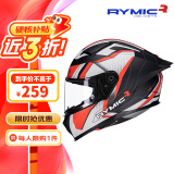 睿觅（RYMIC）摩托车头盔全盔3C认证夏季机车头盔竞技骑行头盔赛盔男女SR6红灰L