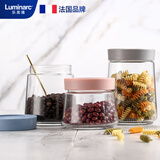 乐美雅玻璃储物罐密封罐收纳罐保鲜盒杂粮厨房储物收纳盒冰箱置物架3件