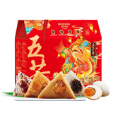 五芳斋端午节粽子中华老字号嘉兴特产咸鸭蛋粽子装蛋黄肉粽豆沙蜜枣 喜庆五芳