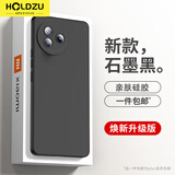 HOLDZU【天使眼】适用红米K80手机壳mi K80保护套硅胶防摔镜头全包超薄磨砂男款女-石墨黑