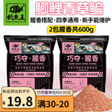 钓鱼王巧夺鲢鳙鱼饵腥香红虫蚯蚓饵料鲫鲤四季野钓鱼饵专攻黑坑钓鱼饵 巧夺腥香2包装【共600g】