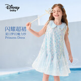 迪士尼（DISNEY）女童时尚亮片人鱼连衣裙子六一 儿童节 演出礼服夏HYZ24W020蓝130