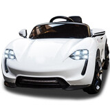 米蚁 米蚁（MiYi）儿童电动车四轮汽车可坐人带遥控玩具小孩童车 双驱白+大电瓶+手机遥控+软皮座