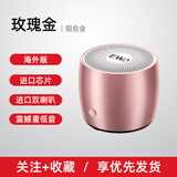音为爱德国低音炮迷你小音响大音量户外便携式小型音箱蓝牙低音炮高音质 玫瑰金 官方标配