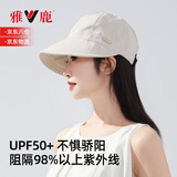 雅鹿赵露思同款遮阳防晒帽女渔夫帽大头围帽子女春夏季鸭舌帽薄款