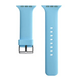 多比兽通用侧滑款儿童智能电话手表硅胶手表带短款针扣男女童35mm宽华强北腕带儿童电话手表表带 天蓝色【金属扣】 (表带接口3.5CM宽)通用