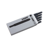 LAMY 凌美德国进口一次性墨囊T10钢笔专用墨胆狩猎恒星Lx通用 黑色5支 一盒