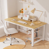 赛森实木电脑桌家用学习写字桌台式书桌办公简易书桌电竞长条子工作台 【原木纹色】16MM厚桌面E1级环保 长120*60*75加粗碳钢桌架50mm方