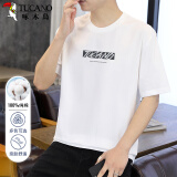 啄木鸟（TUCANO）短袖t恤男夏季纯棉休闲百搭圆领时尚印花T恤上衣男装打底衫