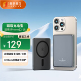 1号会员店（One's Member）磁吸移动电源苹果 安卓充电宝 小巧超薄可上飞机 有线 无线磁吸充电宝快充  5000mAh