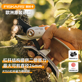 Fiskars欧洲进口专业杠杆省力修枝剪园艺花艺盆栽园林树枝剪子PlusP751