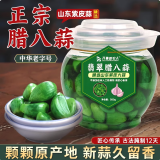 齐鲁新农人腊八蒜正宗山东大蒜头腌制泡蒜咸菜下酒菜 500gx4坛(坛装腊八蒜)