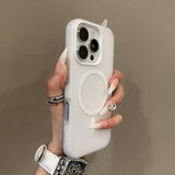 梵皓伊简约磨砂肤感液态果冻适用iPhone16Promax手机壳小众磁吸苹果15Pro全包硅胶14/13防摔保护套男女款 液态果冻【白色-磁吸款】二合一防摔防滑 IPhone16Pro