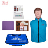 冠邦心肺复苏模拟人复苏训练模拟人人工呼吸胸外按压教学用假人教学模型 半身数码控制