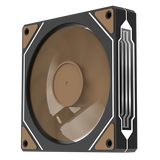 鑫谷（segotep）沐语12黑色反转无限镜风扇（白光灯效/PWM温控/木色扇叶/减震9扇叶台式机电脑12cm机箱风扇）