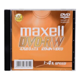 麦克赛尔（Maxell）DVD-RW可擦写光盘 台产刻录盘4速4.7G 光碟 空白光盘  单片装