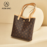 奥康（Aokang）包包女包托特单肩包经典复古斜挎包手提包生日礼物送女友送老婆 BG702993-咖啡色