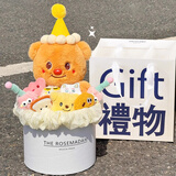 京东鲜花黄油小熊玩偶花束创意生日礼物女生送女友闺蜜儿童新年礼物小众